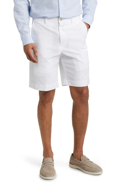 Berle Seersucker Shorts In White