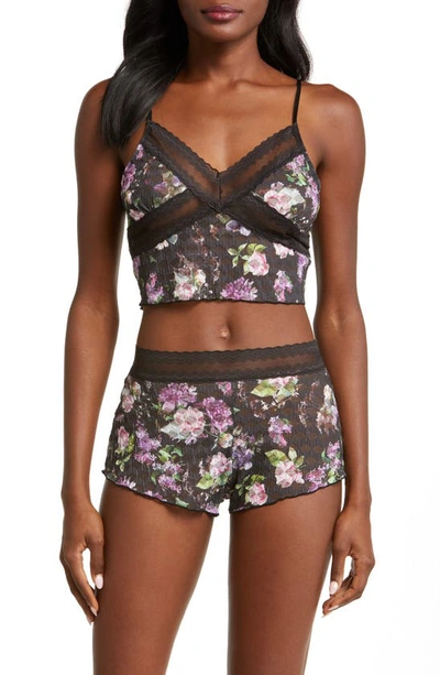 Honeydew Intimates Julies Cami Short Pajamas In Black Floral