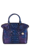 Brahmin Duxbury Croc Embossed Leather Satchel In Neptune