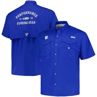 Columbia Royal Kentucky Wildcats Big & Tall Bonehead Button-up Shirt