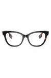 Burberry Evelyn 51mm Cat Eye Optical Glasses In Dk Havana