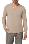 Joe's Wintz Hemp & Cotton Henley Top In Roasted Cashew