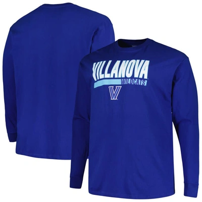 Profile Royal Villanova Wildcats Big & Tall Two-hit Long Sleeve T-shirt
