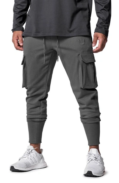 Asrv Tech-terry™ High Rib Cargo Joggers In Space Grey