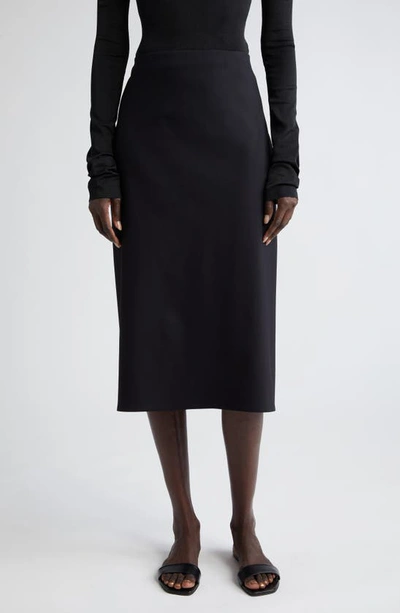 The Row Alumo Straight Fit Skirt In Black