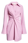 Cinq À Sept Mckenna Front Twist Shirtdress In Pink