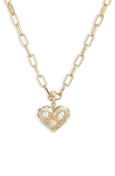 Kendra Scott Penny Heart Pendant Necklace In Gold