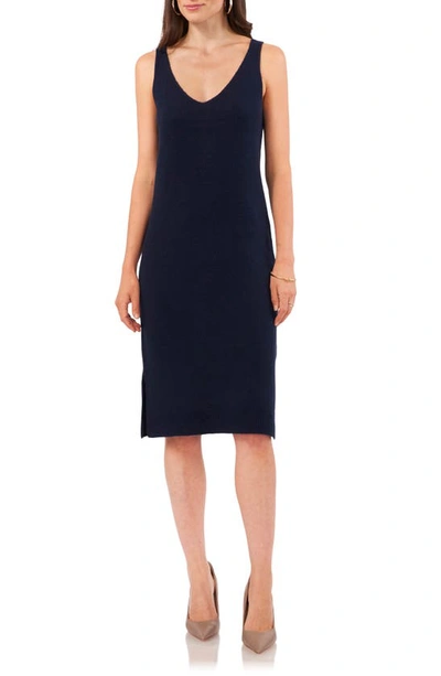 Vince Camuto Sleeveless Sweater Dress In Classic Navy