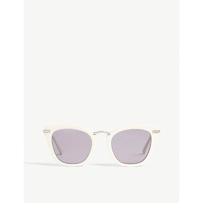 Max Mara Needle Square-frame Sunglasses In Ivory