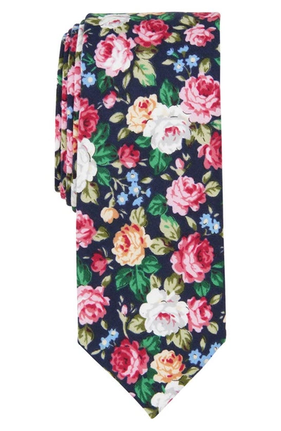 Original Penguin Radford Cotton Floral Tie In Navy