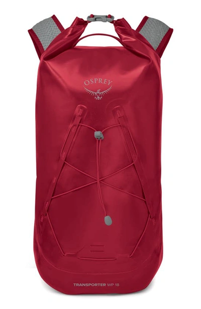 Osprey Transporter® 18 Waterproof Roll Top Backpack In Poinsettia Red