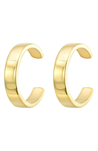 Candela Jewelry 14k Yellow Gold Cuff Earrings