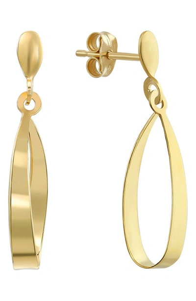 Candela Jewelry 10k Yellow Gold Teardrop Earrings
