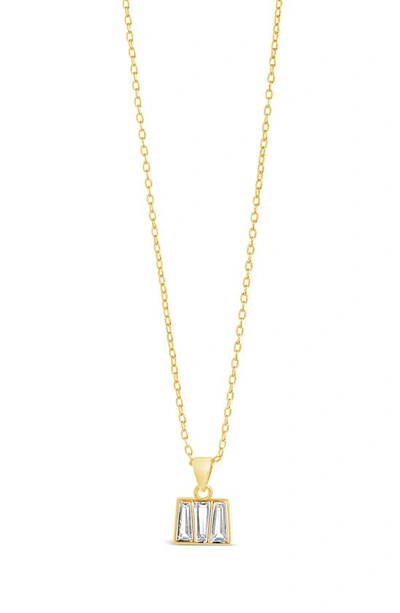 Sterling Forever Colsie Cz Pendant Necklace In Gold