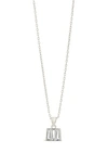 Sterling Forever Colsie Cz Pendant Necklace In Silver