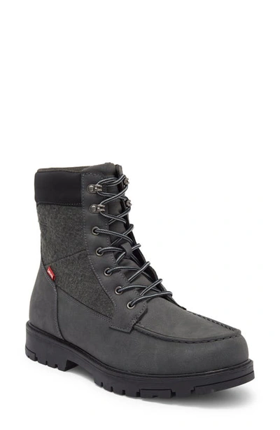 Levi's® Arizona Lug Sole Combat Boot In Charcoal