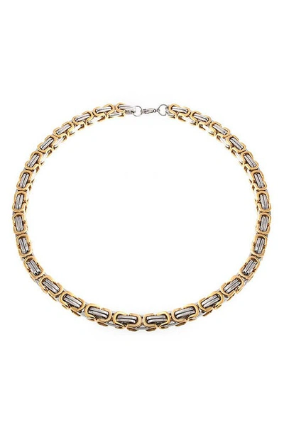Bling Jewelry Mechanic Byzantine Chain Necklace In Gold