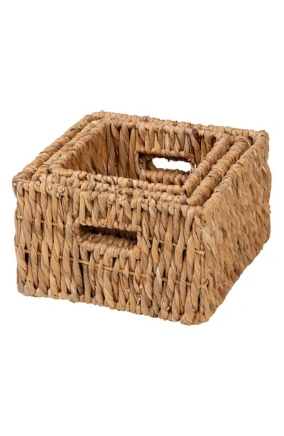 Honey-can-do Three Piece Nested Baskets In Burgundy