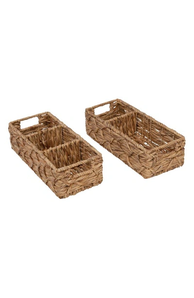 Honey-can-do 2 Piece Basket Set In Brown