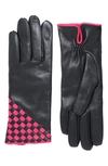 Nicoletta Rosi Cashmere Lined Leather Gloves In Black