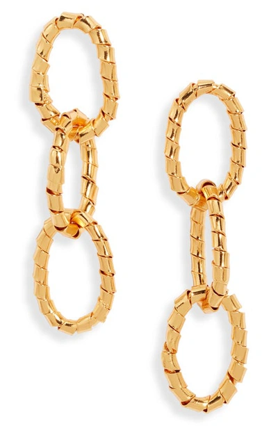 Crisobela Jewelry Aretes Calysta Drop Earrings In Gold