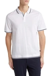 Ted Baker Erwen Regular Fit Textured Tipped Polo In White