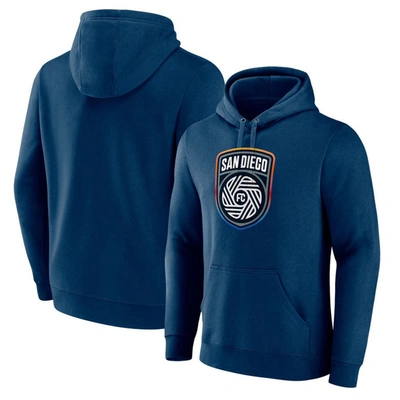Fanatics Branded  Navy San Diego Fc Primary Logo Fleece Pullover Hoodie
