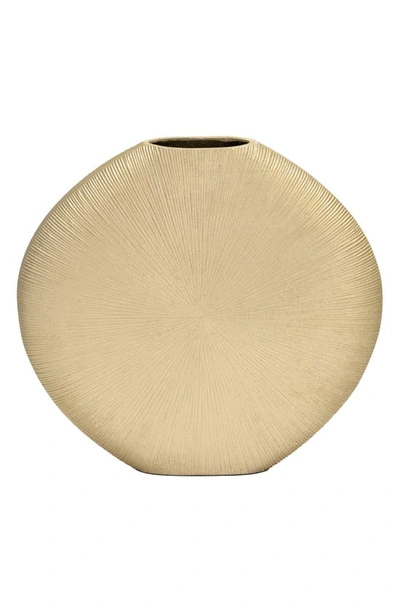 Sagebrook Home Metal 11-inch Textured Vase In Gold