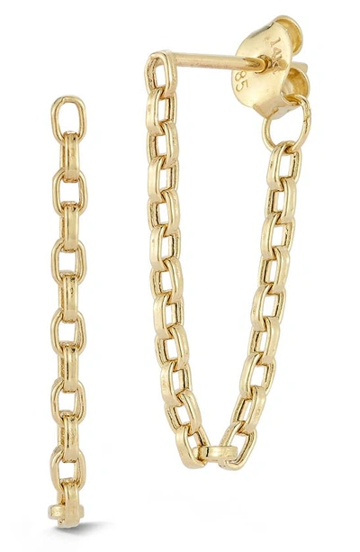 Ember Fine Jewelry 14k Yellow Gold Draped Chain Front/back Earrings