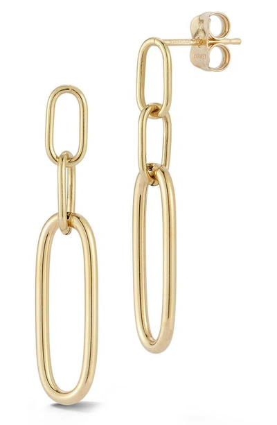 Ember Fine Jewelry 14k Gold Oval Link Drop Earrings