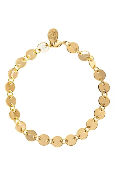 Rivka Friedman 18k Gold Plated Disc Bracelet In 18k Gold Clad