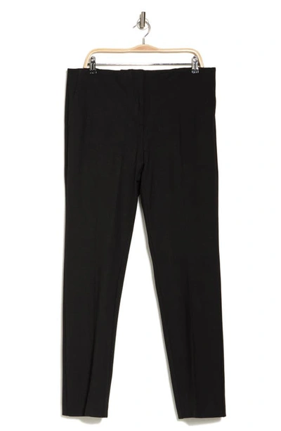 Amanda & Chelsea Lily Mini Houndstooth Wide Leg Pants In Black