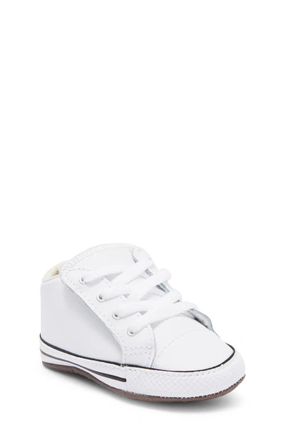 Converse Kids' Chuck Taylor® All Star® Mid Top Crib Shoe In White/ Natural Ivory/ White