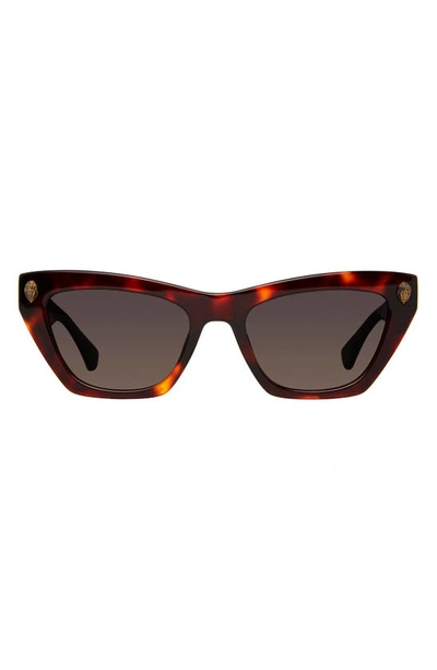 Kurt Geiger 51mm Cat Eye Sunglasses In Havana/ Brown Gradient