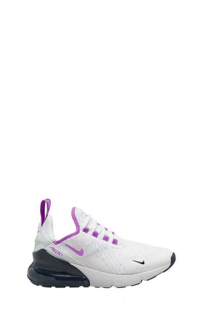 Nike Kids' Air Max 270 Sneaker In White/ Fuchsia/ Dark Obsidian