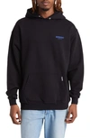 Represent Owners Club Cotton Graphic Hoodie In Black/ Cobalt