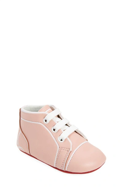 Christian Louboutin Kids' Funnytopi High Top Sneaker In Rosy/ Bianco