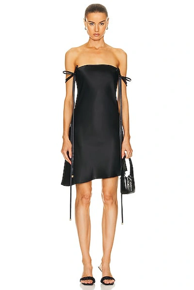 Brandon Maxwell Women's Silk Off-the-shoulder Minidress In Black
