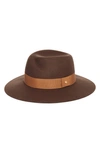 Rag & Bone Zoe Wool Felt Fedora In Pecan