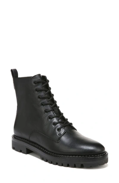 Vince Cabria Lug Water Resistant Lace-up Boot In Black