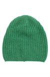 Portolano Rib Knit Cashmere Beanie In Sage