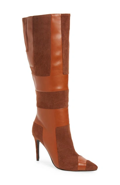 Azalea Wang Esko Pointed Toe Boot In Brown