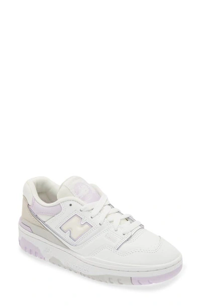 New Balance Kids' 550 Basketball Trainer In White/ Thistle