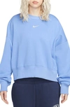 Nike Phoenix Fleece Crewneck Sweatshirt In Polar/ Sail