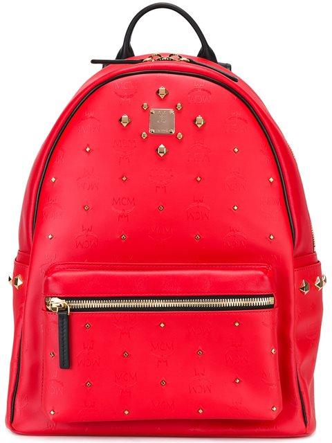 Mcm Gold-tone Studded Backpack | ModeSens