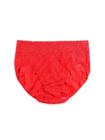 Hanky Panky Signature Lace French Brief Deep Sea Coral Red In Pink
