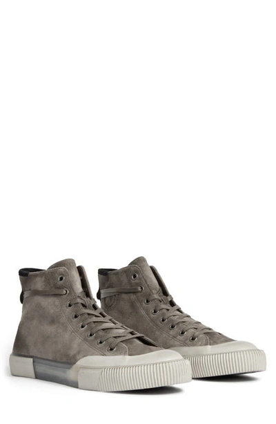 Allsaints Dumont High Top Sneaker In Slate Grey