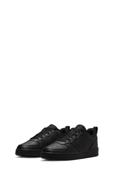 Nike Kids' Court Borough Low Recraft Sneaker In Black/ Black/ Black |  ModeSens