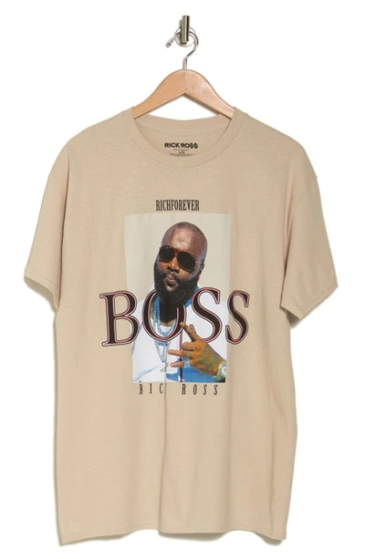 Philcos Rick Ross Rich Forever Graphic Tee In Sand