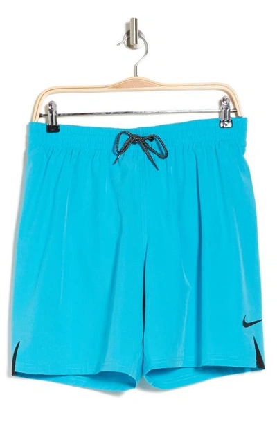 Nike 7" Volley Swim Trunks In Blue Lightning